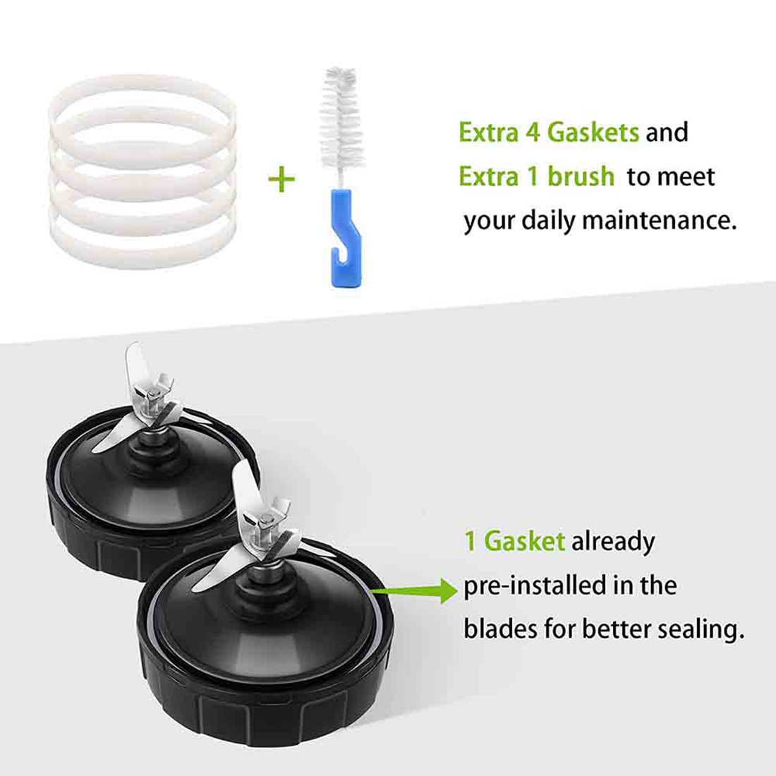 7 Fins Blender Blade Replacement Parts for Nutri Ninja Auto-IQ Blender Attachments with Sealing Ring Juicer Accessories