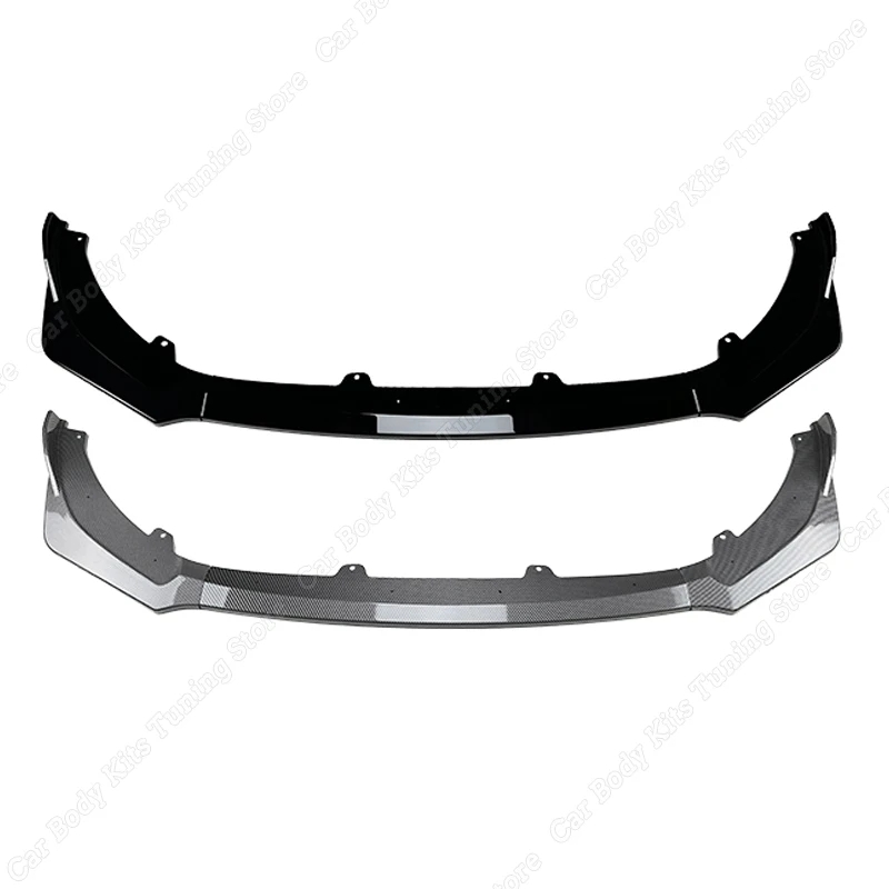 3Pcs Car Front Lip Bumper Splitter Diffuser Body Kit Spoiler For Kia Stinger GT 2018-2023 Tuning Gloss Black Style Accessories