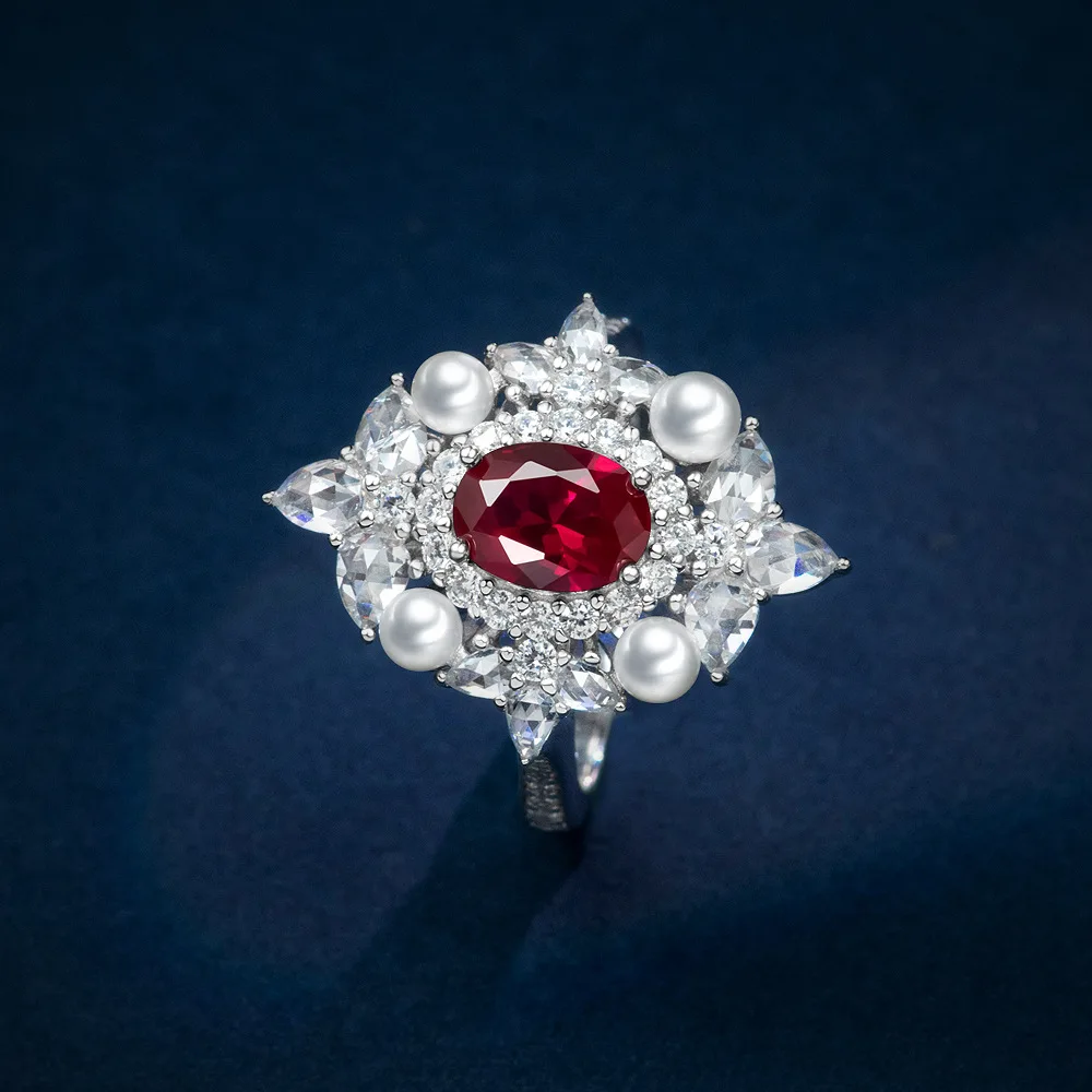 TFGLBU 2CT 6*8mm Vintage Oval Colombian Emerald Ring for Women Solid Sier Sparkling Gem Band Party Fancy Jewelry 75dcf 5 4b425