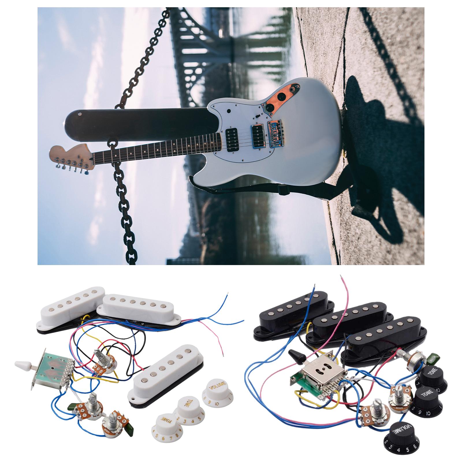 Guitar Pickup Set with Pickup Potentiometer Line Circuit Single Single Single Pickup for ST Electric Guitar Instrument Parts