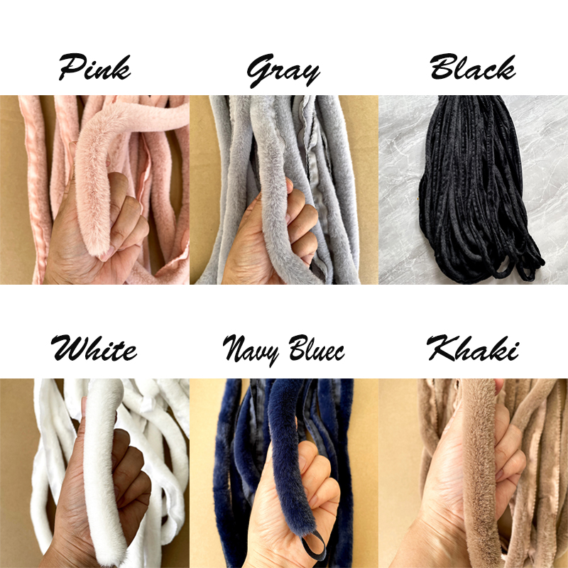 1M 2cm DIY Faux Fur Cheongsam Frayed Garment Accessories Children's Clothing Placket Artificial Fox Furry Tops Cuff Plush Strip