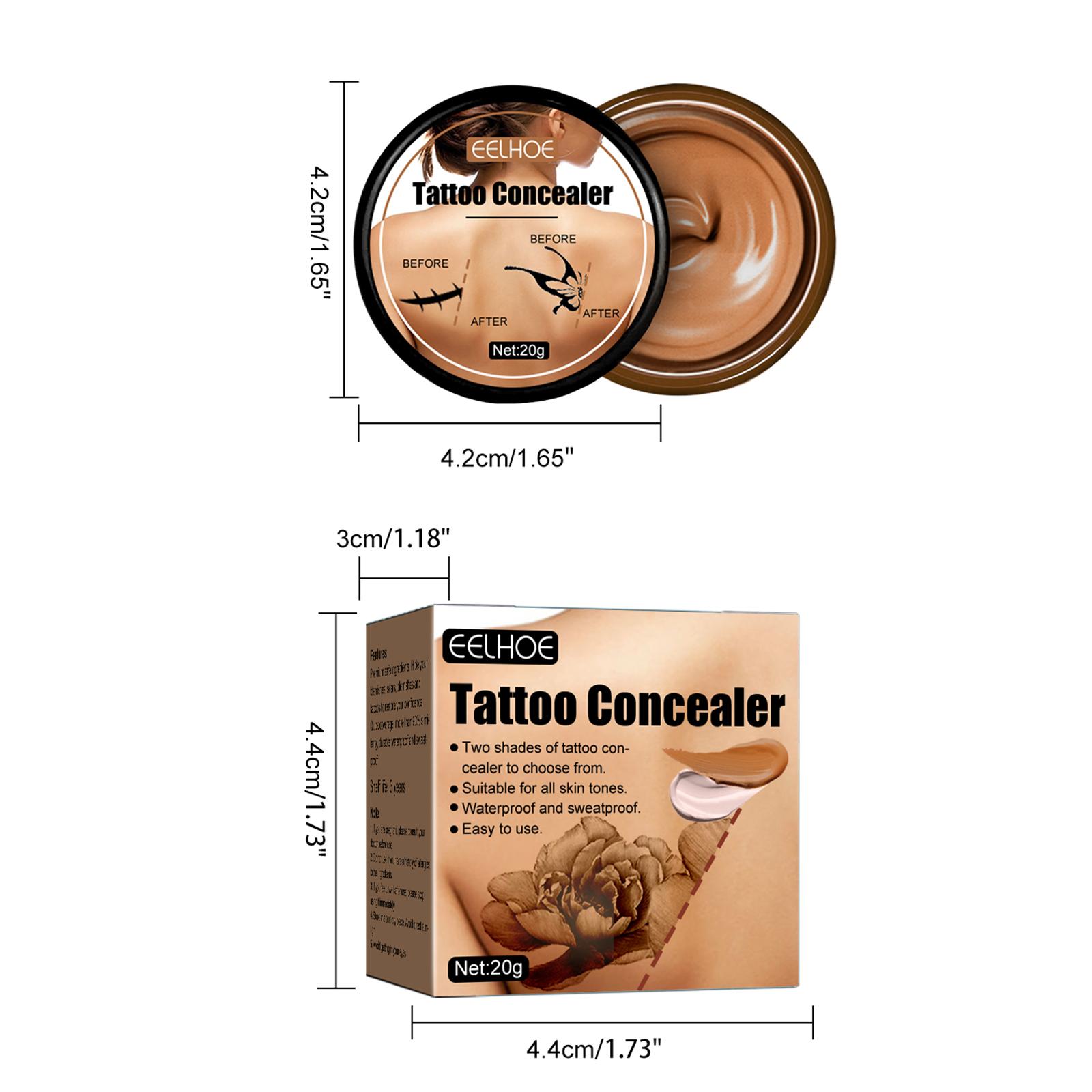 20g Tattoo Concealer Waterproof Makeup Skin Acne Marks Freckles Scars Cover Concealer For Men Women For Tattooing Makeup