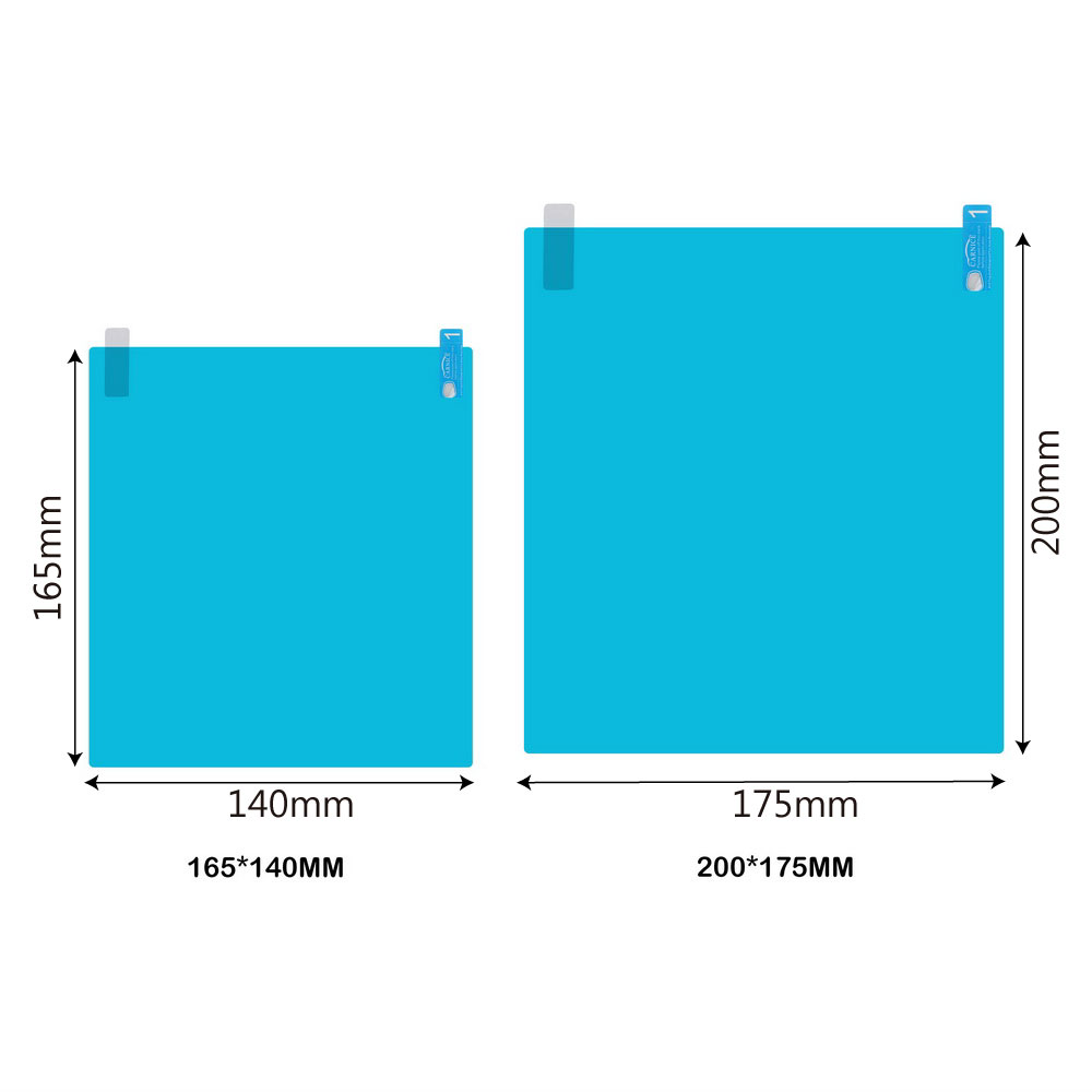 2pcs Car Stickers Side Window Protective Film Rear View Mirror Membrane Anti Fog Glare Waterproof Automotive Accessories