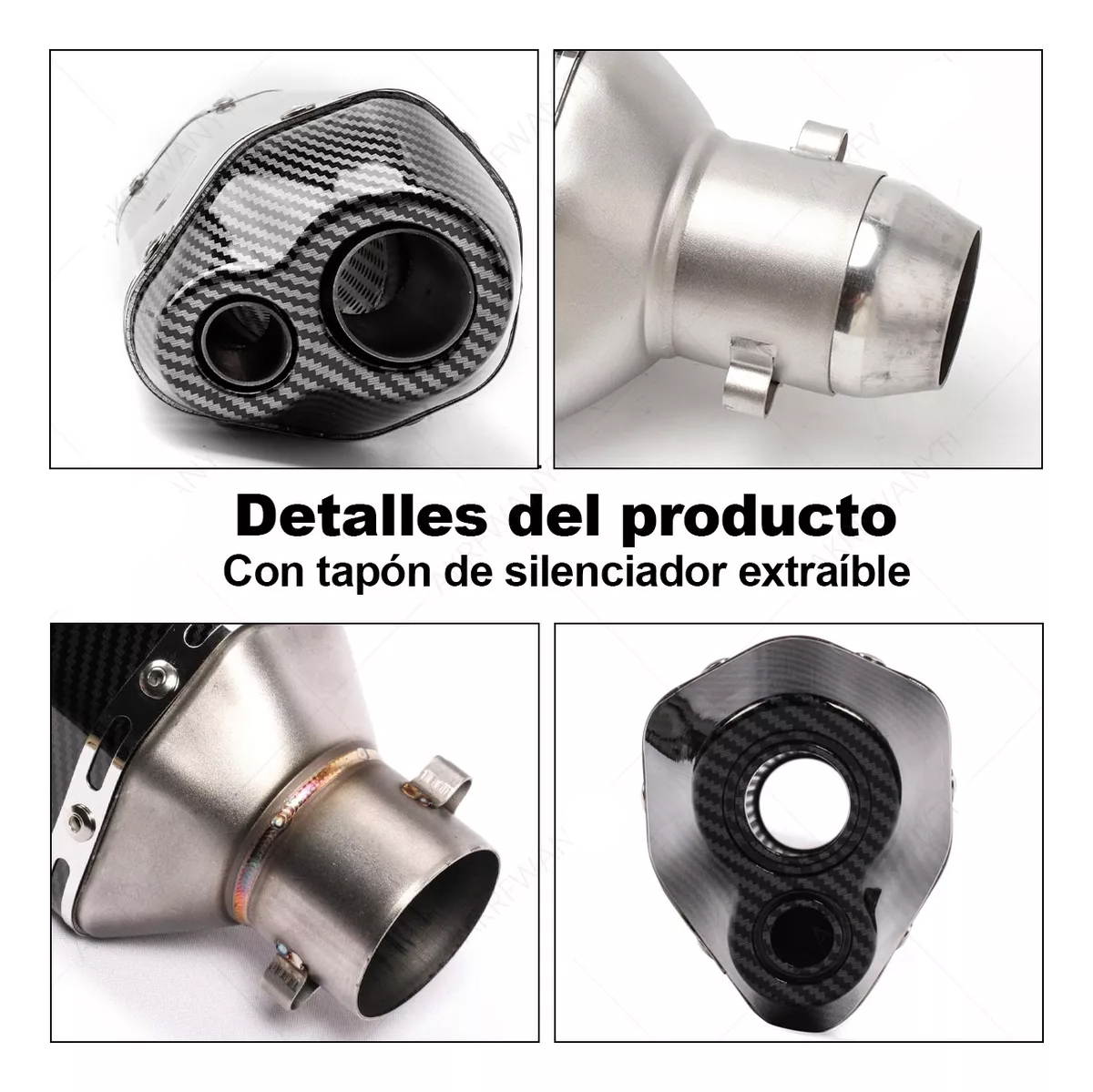 35-51mm Motorcycle Scooter ATV Exhaust Muffler Pipe Escape Moto for Honda CBR250 CB400 YZF FZ400 Z750 NINJA TMAX530