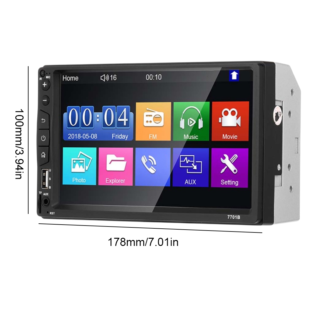 7 Inch Car MP5 Player Touch Screen Bluetooth-compatible Multimedia Player AUX Portable Car Stereo TF Card Steering Wheel Control