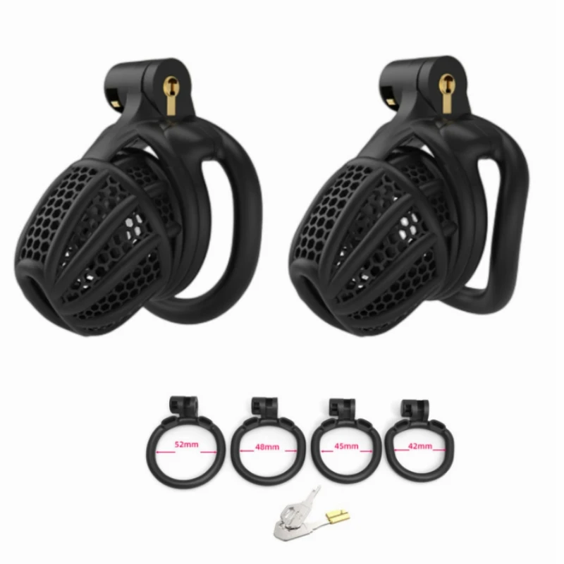 New 3D Print Design Breathable Black Male Chastity Cage Chastity Devices SM Penis Bondage Cock Cages Erotic Sexy Toys For Men 18