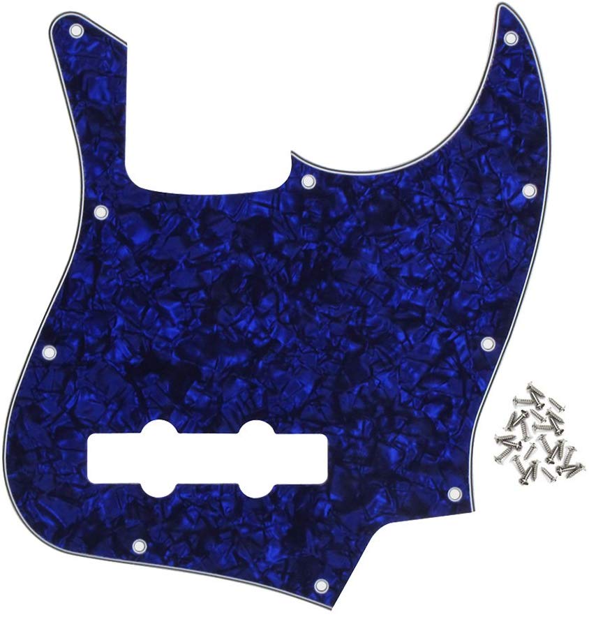 4 String Jazz Bass 3Ply 10 Hole Jazz Bass Pickguard J Bass Scratch Plate Pick Guards for Jazz Bass with Screws 11Colors