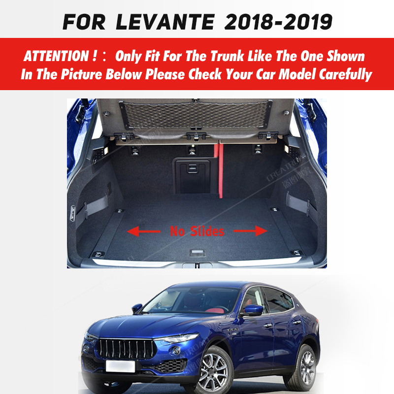 Auto Full Coverage Trunk Mat For Maserati Levante 2018 2019 Car Boot Cover Pad Cargo Liner Interior Protector Accessories 2eb17