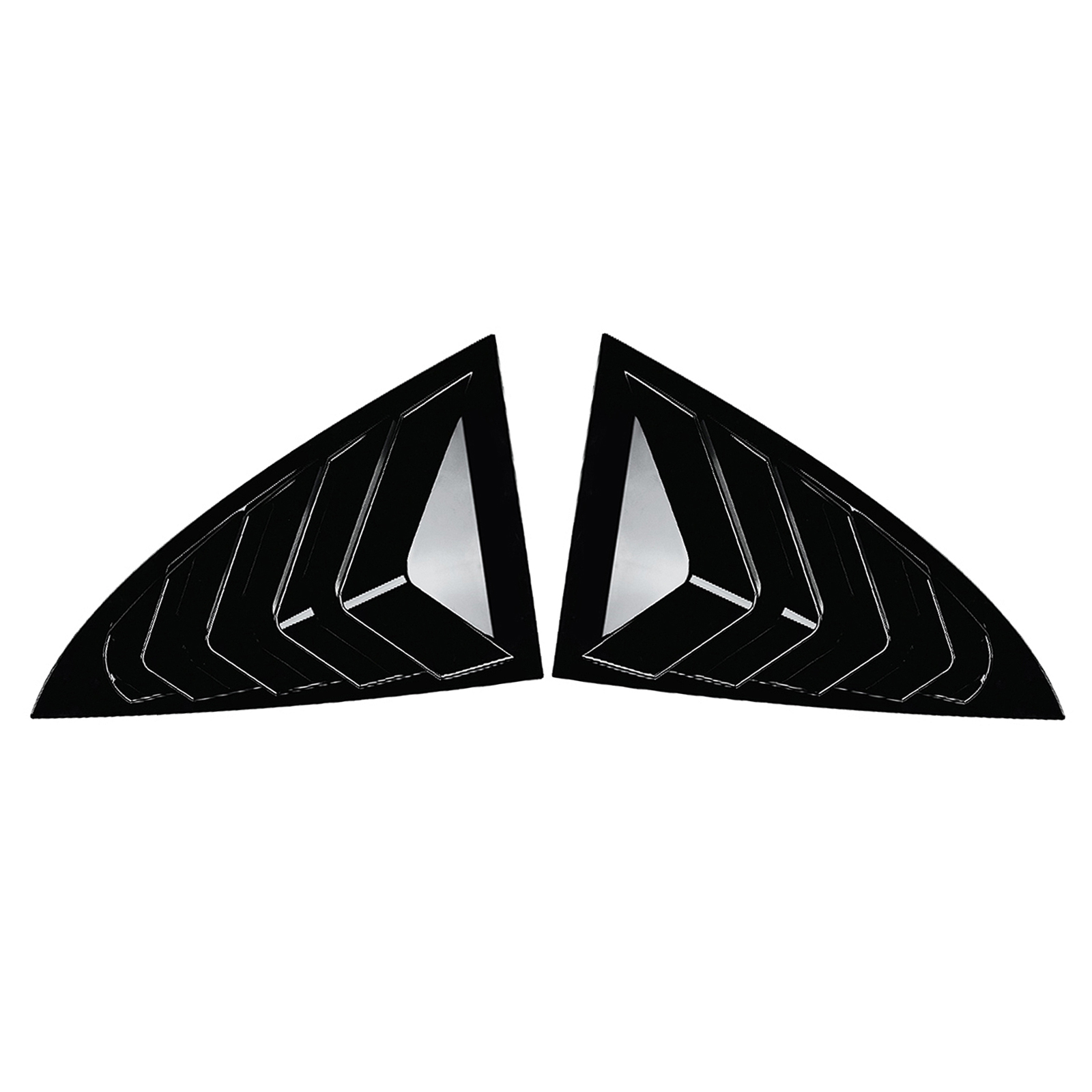 2PCS Car Shutter Window Rear Cover Trim Louver Side Vent Trim For Tesla Model 3 2024+ smile + + +
