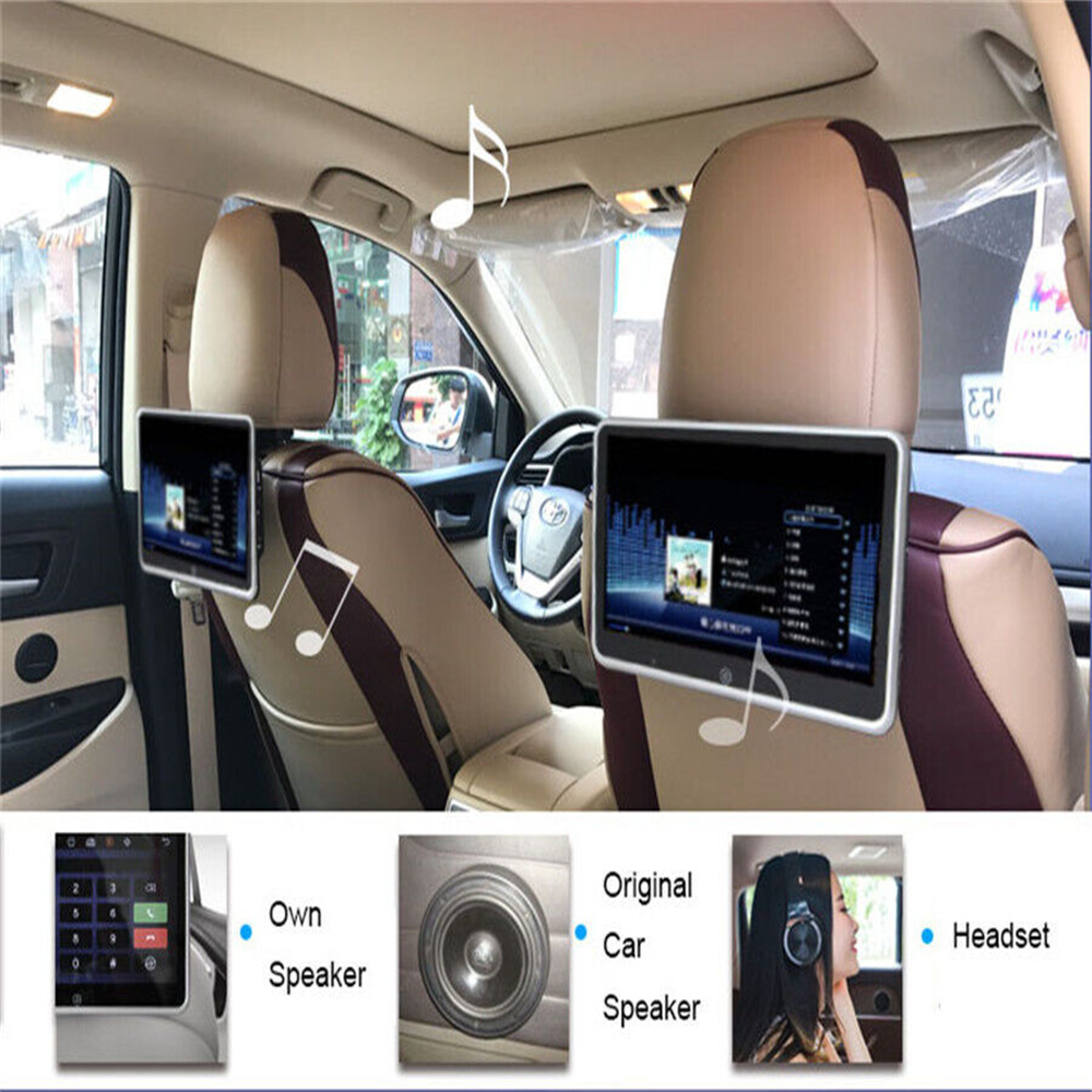 10 Inch Ultra-thin Car Headrest Monitor MP5 Player Mirror Link Android FM HD 1080P Video Screen With USB/SD Multimedia Player