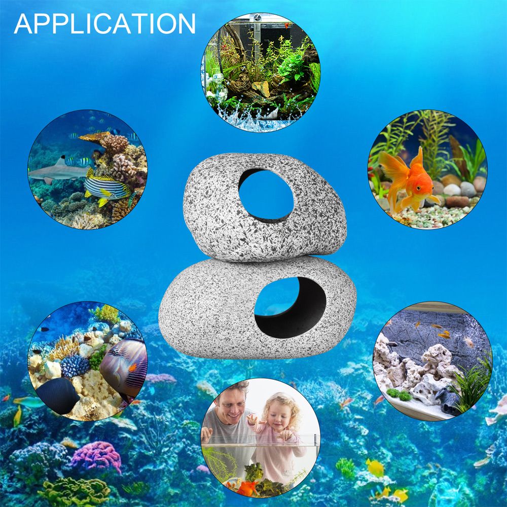 Aquarium Cave Decorations, Hidden Cavern Fish Tank, Betta Hideout Decor Accessories