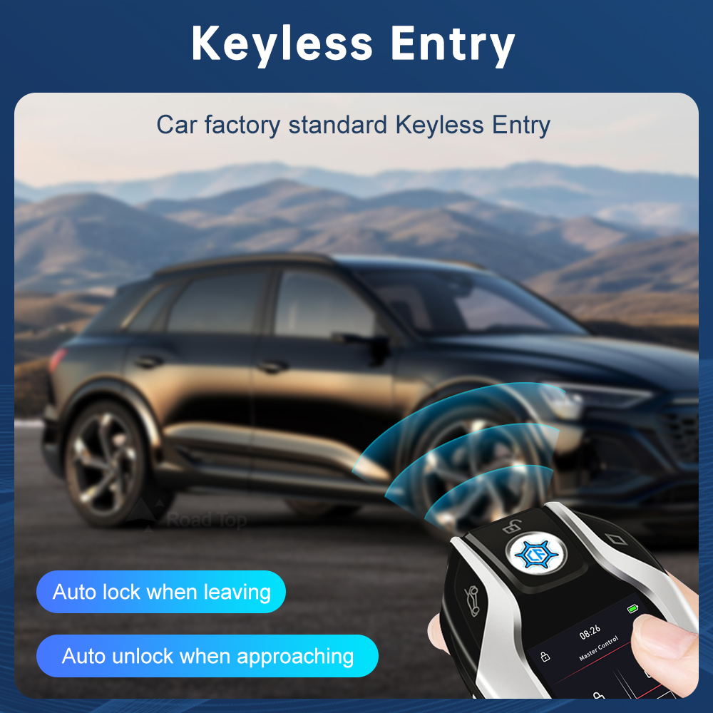 Modified Smart Universal Remote LCD Key APP Customized wallpaper CF618C For Car Comfortable Entry Auto lock smile