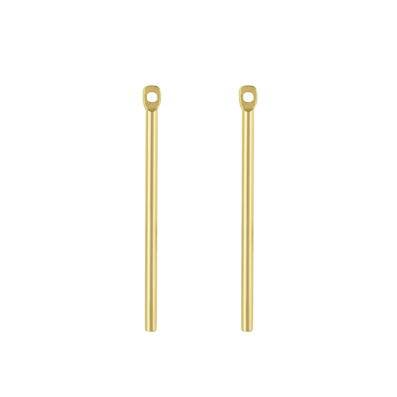Sinya Au750 Jewelry DIY Accessories 18k Solid Gold Findings Components Earring Post Necklace Plugs Needle Pin For Design Making