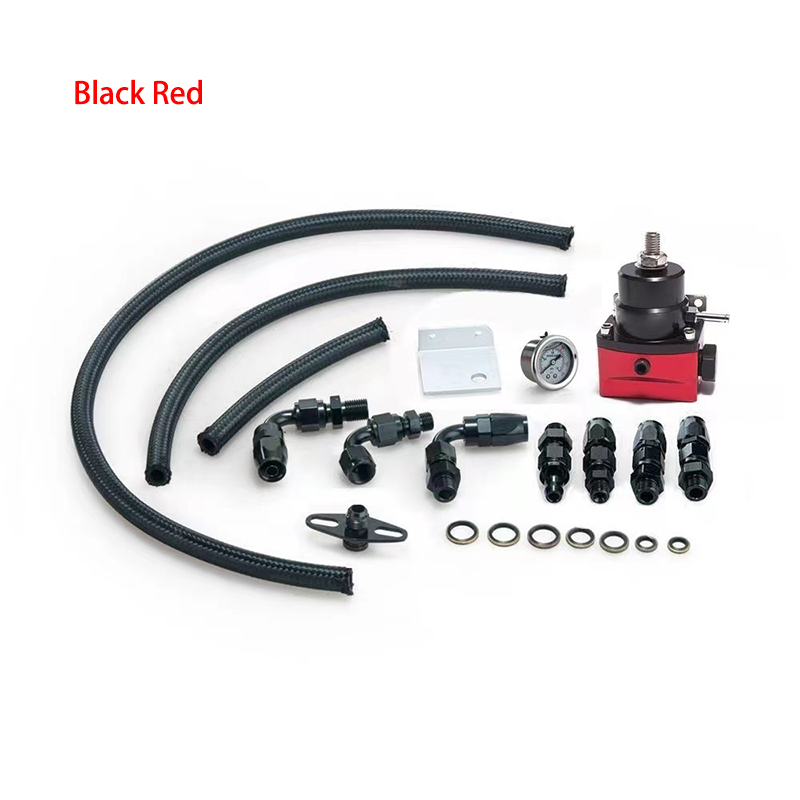 Universal Adjustable Fuel Pressure Regulator Guage Kit Oil Line 100PSI Guage fpr AN6 Oil Hose Fitting EFI Instrument Hot Sale