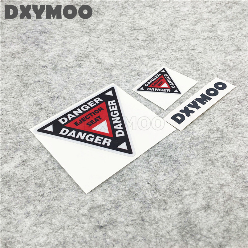 DANGER EJECTION SEAT Car Stickers Warning Color Auto Window Motorcycle Decal Bumpers 3M