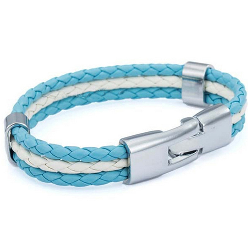 2018 National Flag Brazil England Argentina Leather Bracelet 3 Strands Braided Bracelet Wristband Jewelry