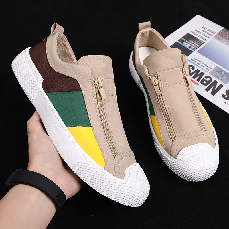Men S Ddmysports Canvas New Trend Versatile Casual Low Top Cloth Slip On Fashion Shoes Beige Free Shipping Outdoor lip hoes hipping