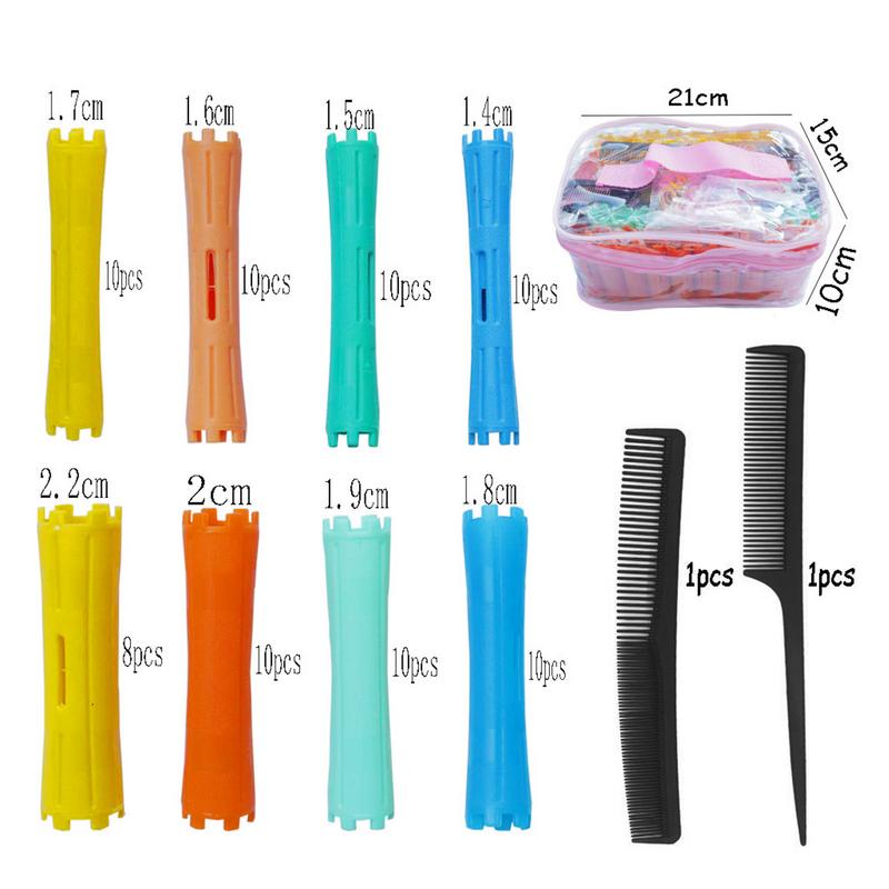 78pcs/set Hair Perm Rods Hair Curler No Heat Hair Rollers Curling Rod Lazy Curls Rods Wave Formers Hair Styling Tools