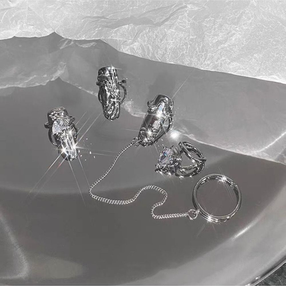 Anello Di Punta Di Punta In Stile Coreano Anello Di Dito In Argento In Metallo …