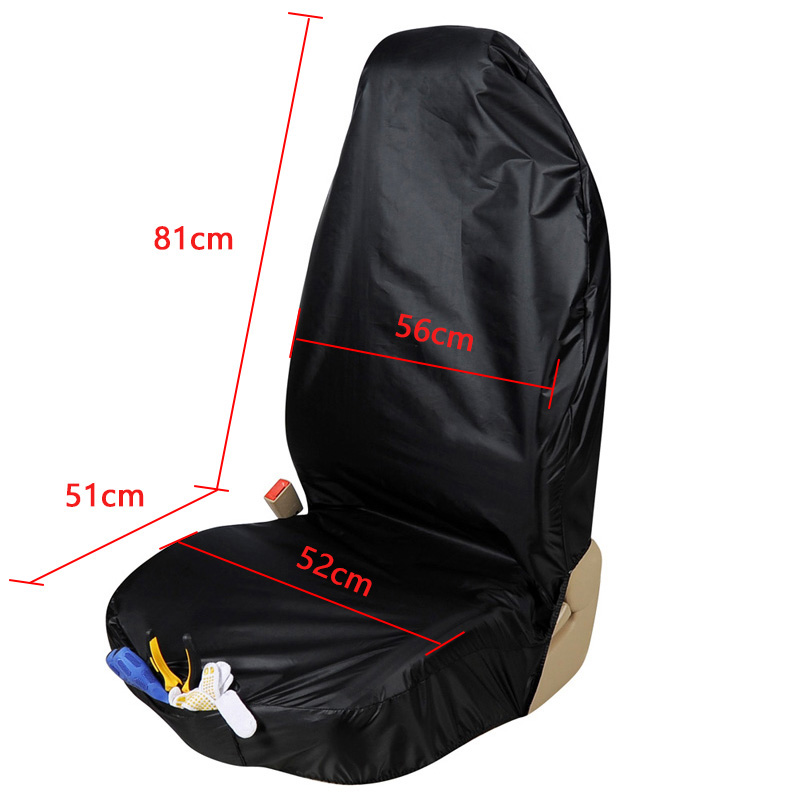 AUTOYOUTH Universal Heavy Duty Front Seat Covers Car Van Black Waterproof Protectors 1Pcs