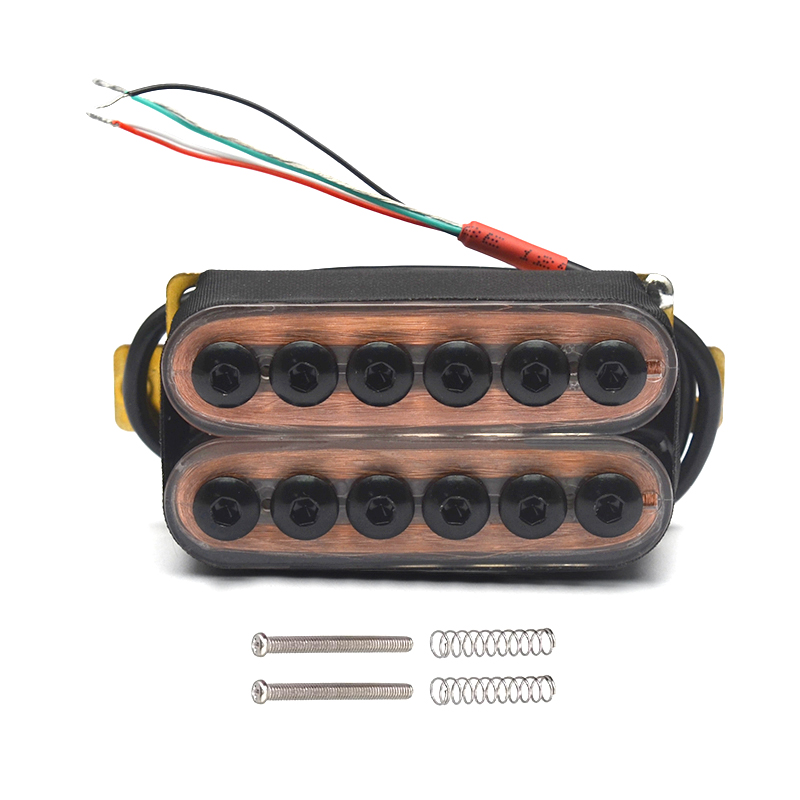 Adjustable Metal Double Coil Electric Guitar Pickups Humbucker Punk Ttransparent