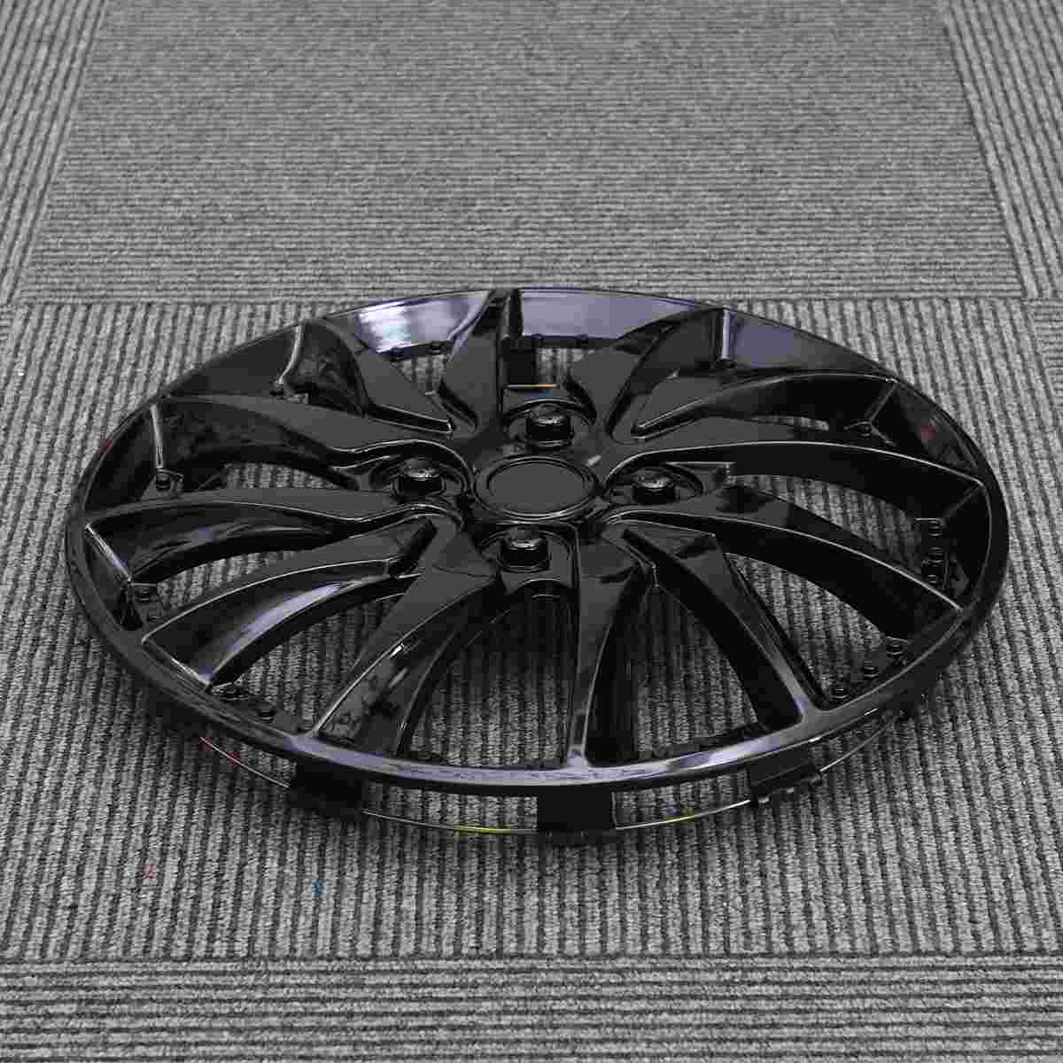 Black Universal Hubcap Wheel Covers Auto Tire Rim Covers Replacement Car Vehicle Wheel Rim Skin Cover 14 Inch