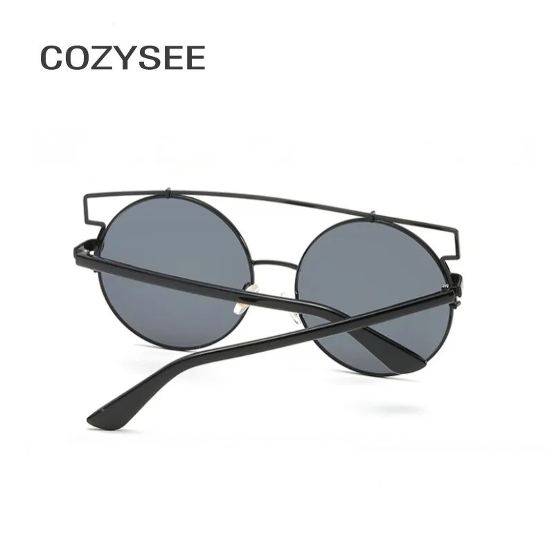 Retro Oversized Round Sunglasses Trend Metal Frames Big Round Eyewear Red Mirror Sun Glasses Female Circle Glass Brand Designer
