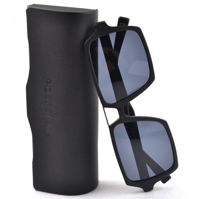 HDCRAFTER Oversized Handmade luxury Sunglasses Men Polarized Vintage Wood Square Sunglasses High Quality With Glasses Case Box