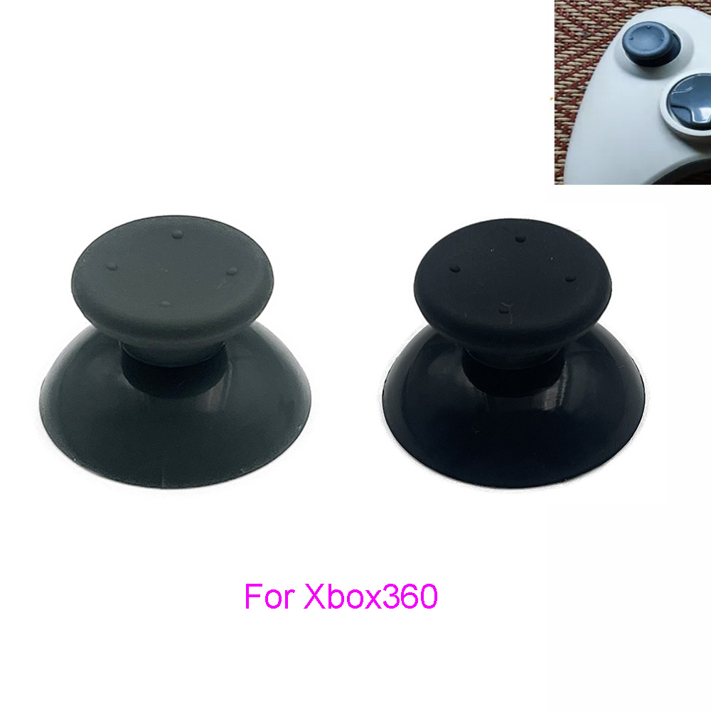 Thumbstick Grips: 100 Pcs Controller Joystick Caps Replacement Mod Parts for Xbox 360 - Black
