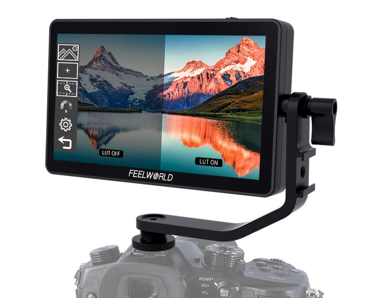 Feelworld F6 Plus V2 6" inch 3D LUT Touch Screen DSLR Camera Field Monitor IPS FHD 1920x1080 Support 4K Tilt Arm