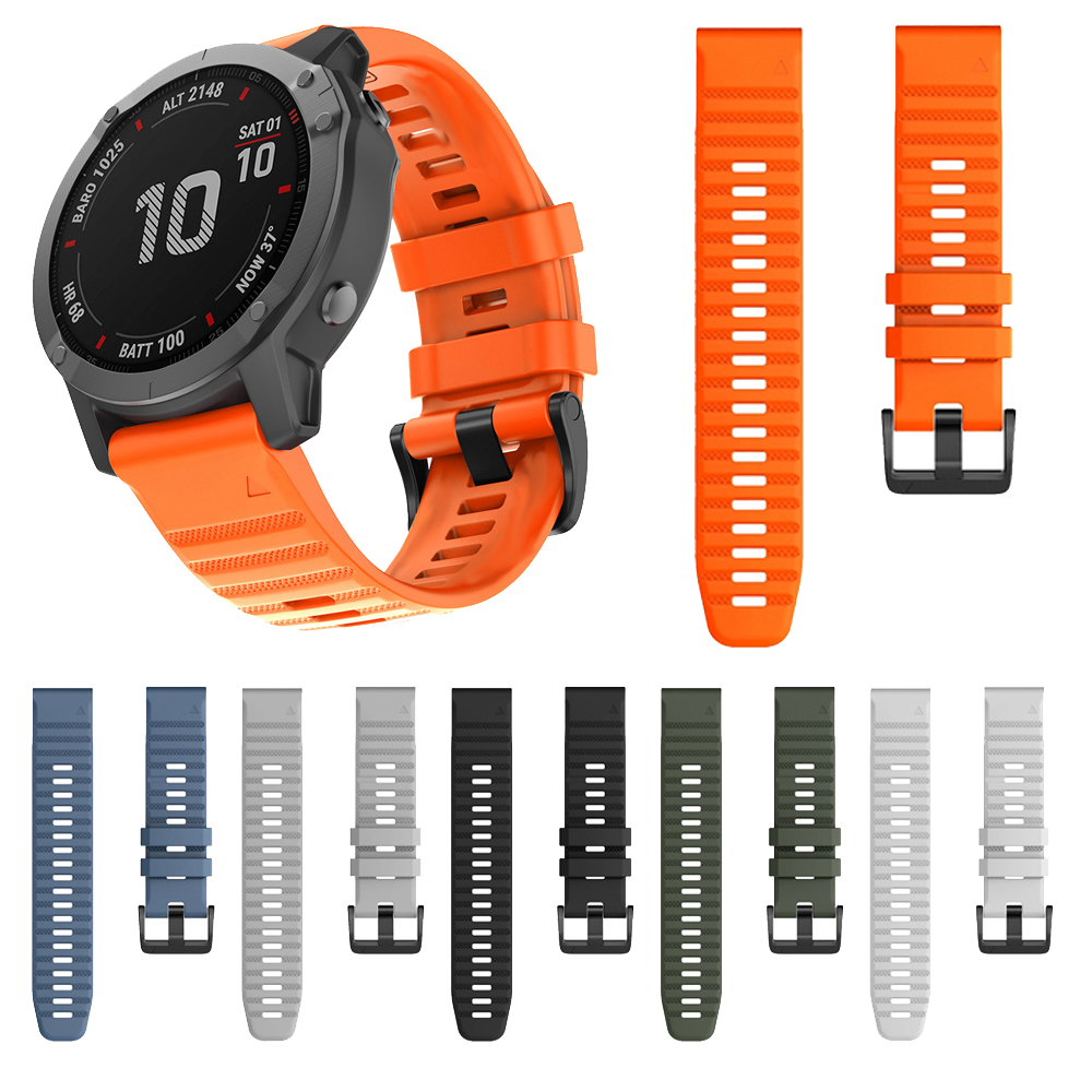 26 22MM Silicone QuickFit Watchband Strap For Coros VERTIX/2 SmartWatch Easyfit Wrist Band For Garmin Fenix 7 7X 6 6X Pro Correa