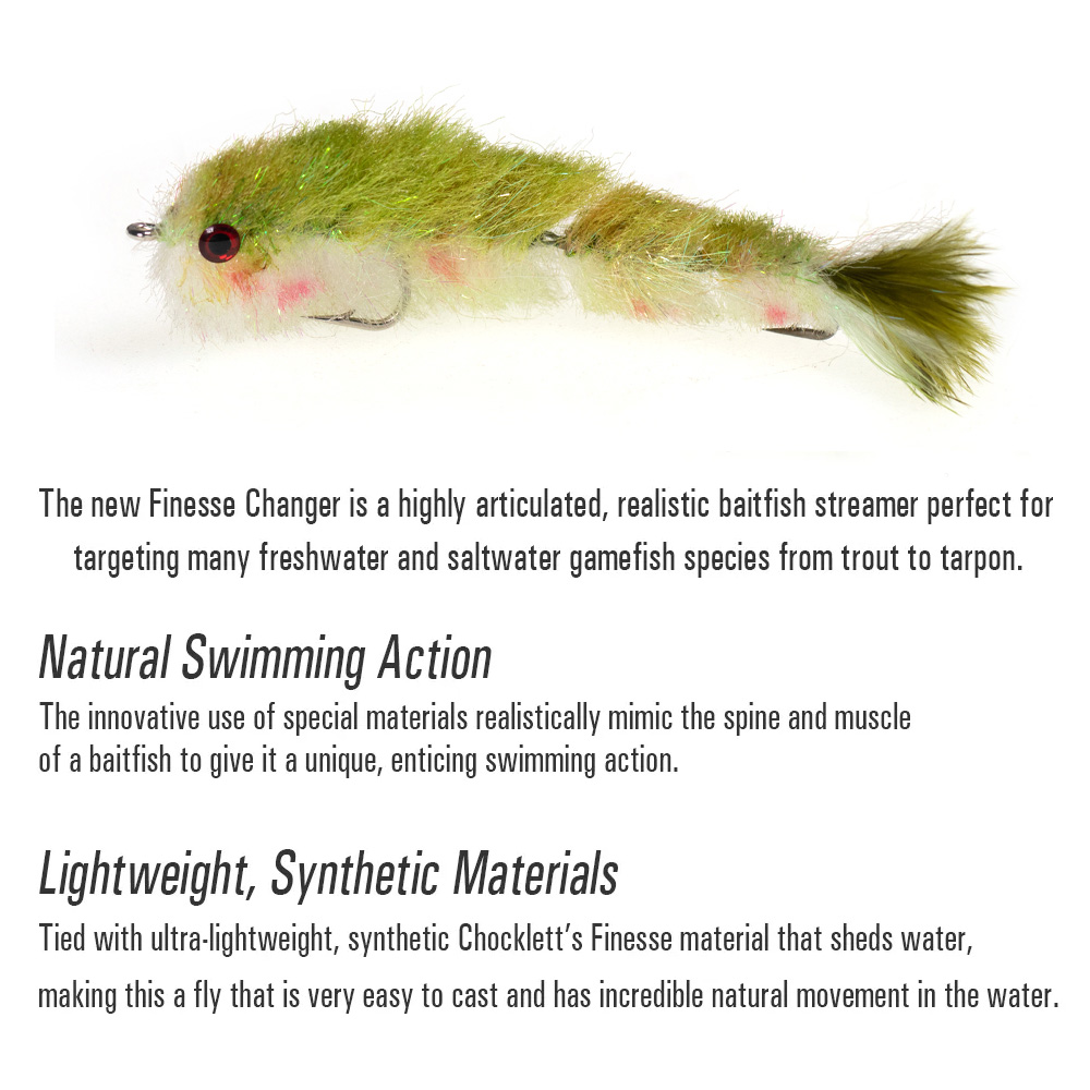 ICERIO Chocklett's Finesse Game Changer Articulated Fish Spine Fly Rainbow Trout Streamer Fishing Fly Lures