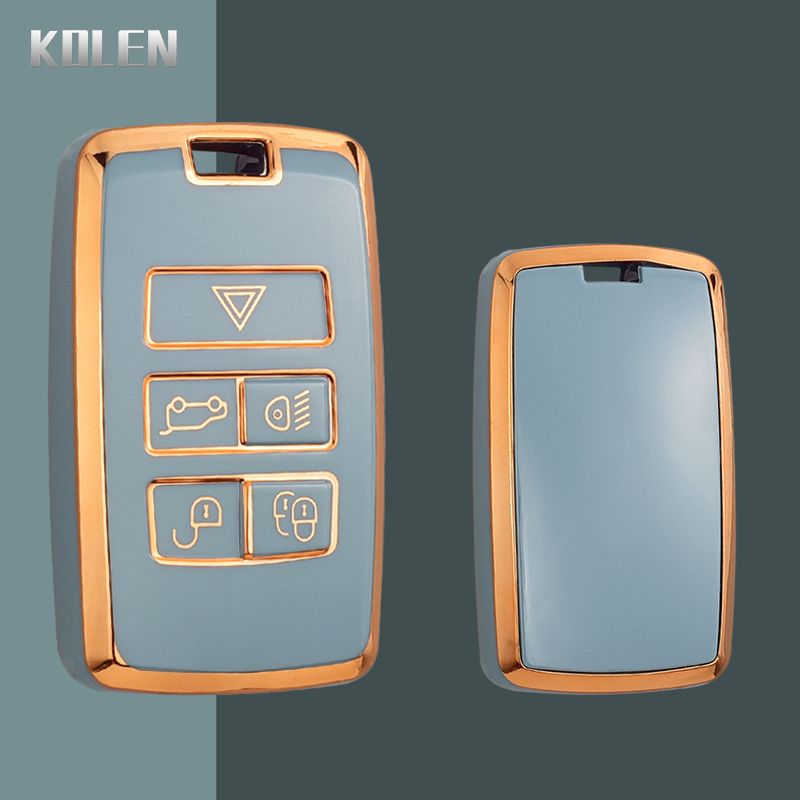 Plating TPU Car Key Case Shell Cover Fob For Land Rover Range Rover Evoque Discovery Sport Velar For Jaguar XE XF E-Pace F-Pace