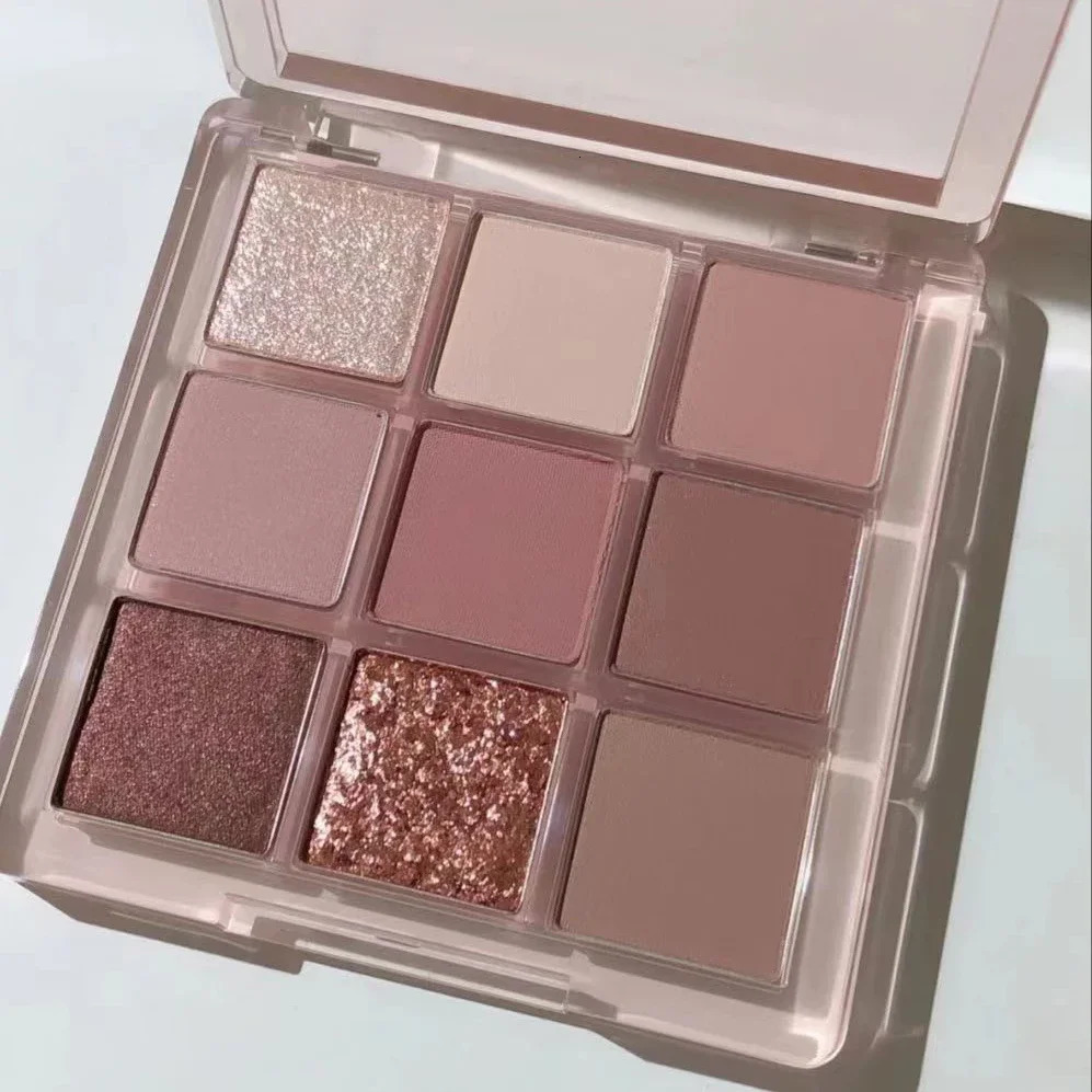 9-color Eyeshadow Palette Butter Orange Brown Pearly Matte Glitter Eyeshadow Shiny Eye Shadow Long-lasting Eye Make Up Cosmetics 240624