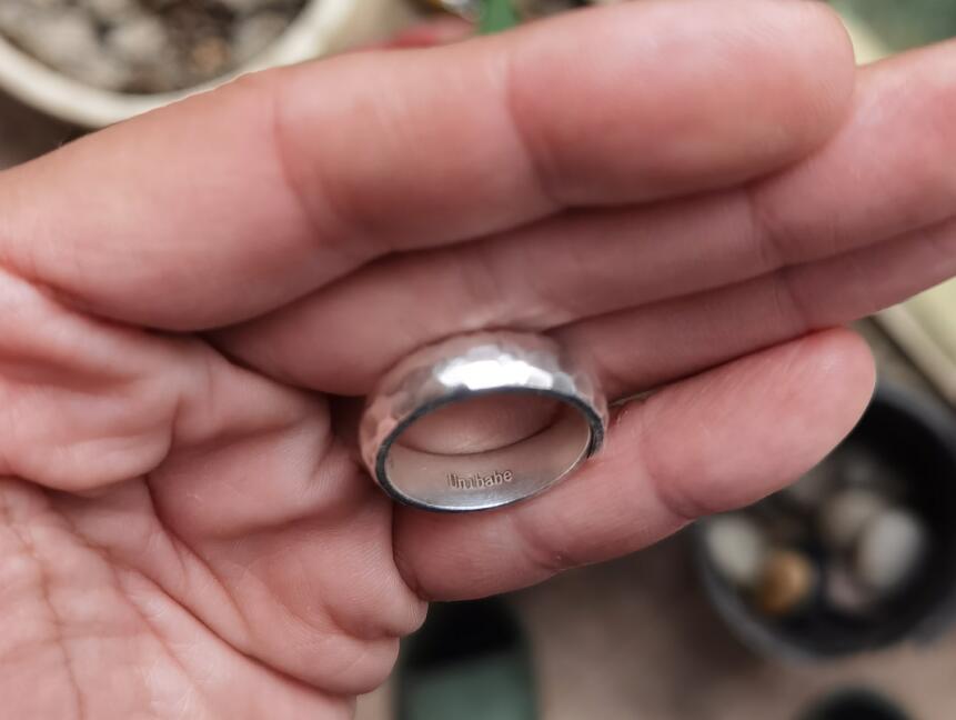 Unibabe Fine Silver 999 Sterling Silver Open Ring National Wind Silver Hand Buddhist Monastic Discipline Anniversary Gift