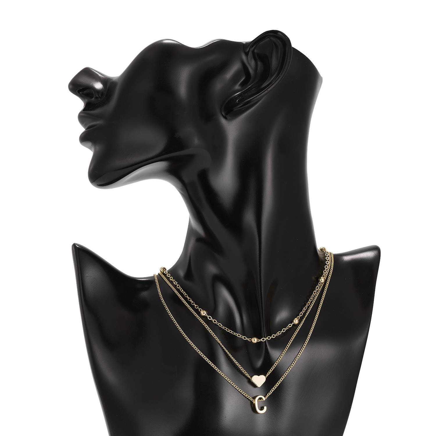 Love Letter A C J M S Round Neck Chain Three Multi layer Necklace For Women Men Couple Trendy Jewelry Party Dating Gifts