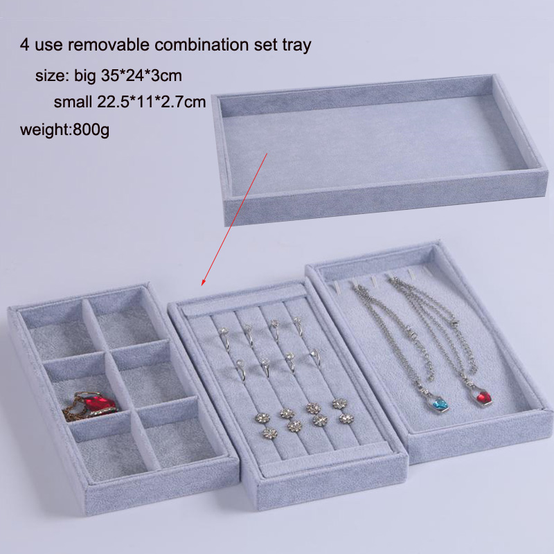 In Stock Tray Rings Bracelets Gift Box Jewellery Organizer Earrings Holder Small Size Fit Most Room Space Jewelry Display Set