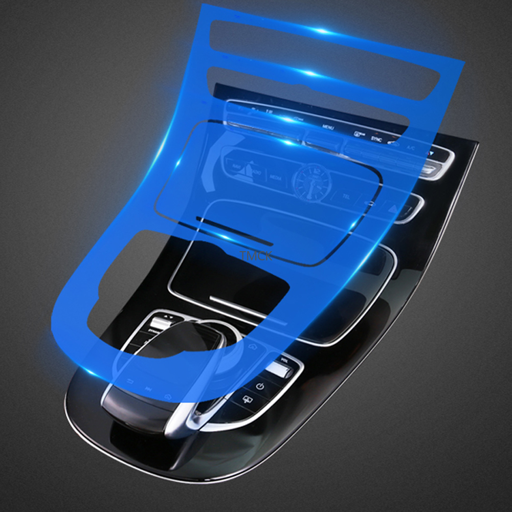 For Mercedes Benz E Class W213 E200/260/300/320 2016-2019 Car Accessories Center Console TPU Transparent Membrane Protector Film