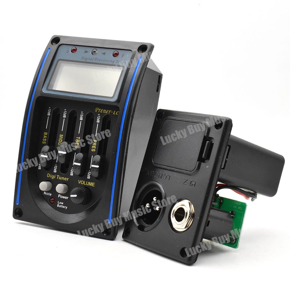 LC-5/4 5 Band Acoustic Guitar Preamp EQ Equalizer Pickup Tuner System with Micro Phone Pickup for Acoustic Guitar