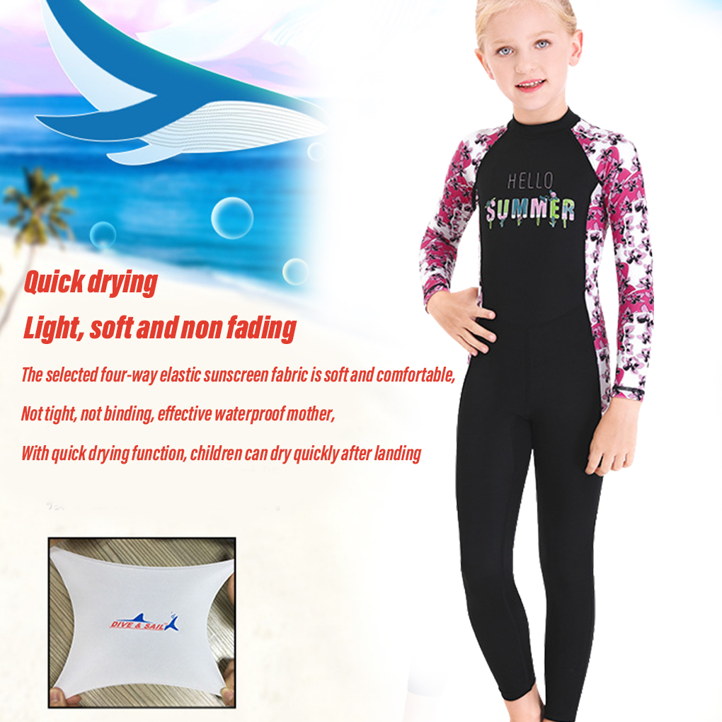 Child Wetsuits Child Swimming Wet Suit Anti-Sunburn Kids Wet Suit Child Swimwear for Summer Surfing Swimming Black XXL