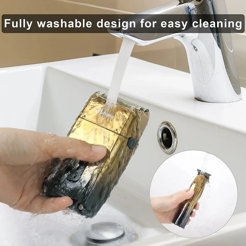 3-Blade System Rechargeable Electric Shaver For Men Powerful Hair Beard Electric Razor Wet Dry Head Bald Shaving Machine 240624