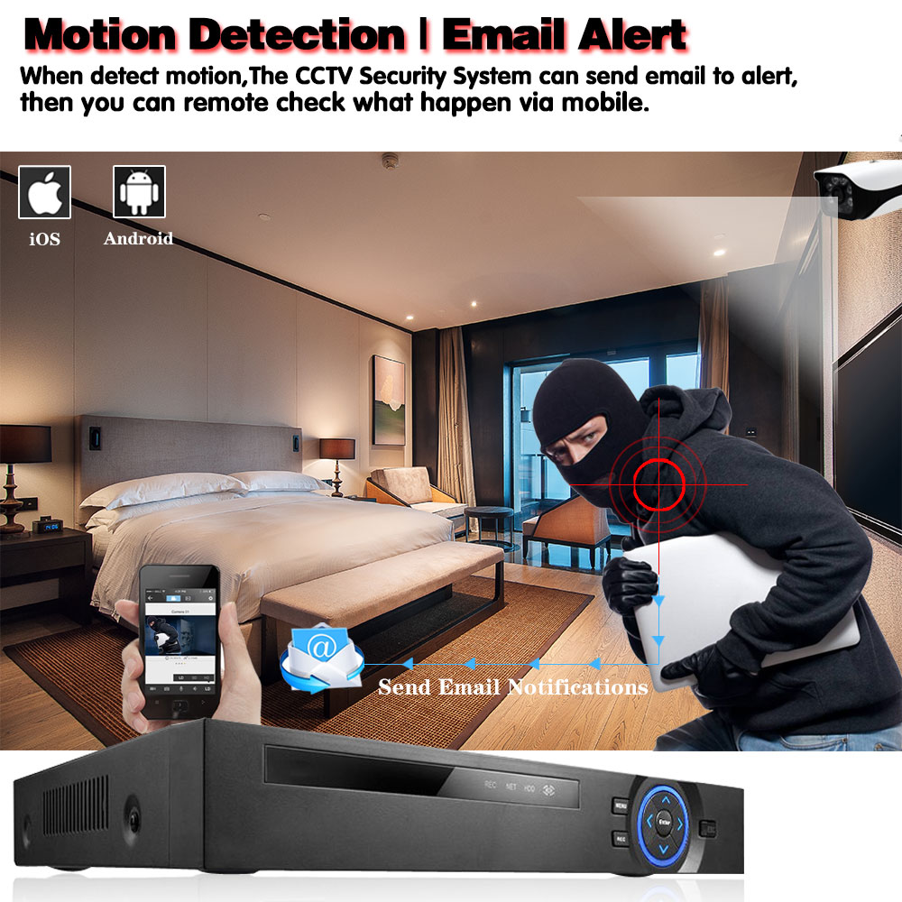 16CH AHD DVR HD 5MP CCTV Security Camera System Kit 6 IN 1 16 Channel Hybrid DVR 8 Channels Digital Video Surveillance Recorder