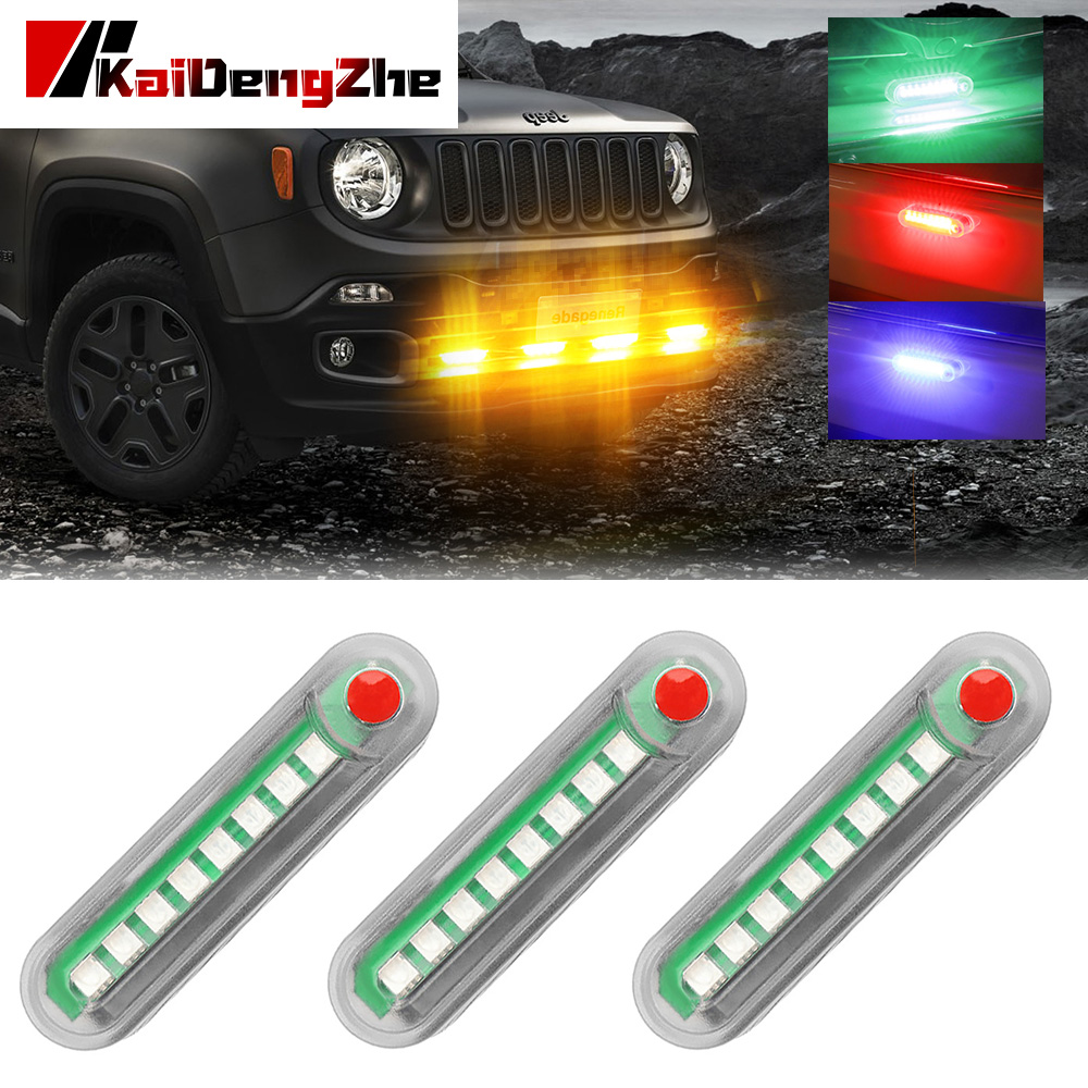 8 LED Car Strobe Warning Light Solar Automatic Flashing Signal Lamp Grill Breakdown Emergency lamp Police Truck SUV Motorcycle