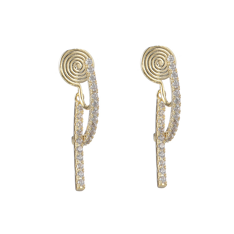 One-piece Mosquito Coil Ear Clip Without Pierced French Earrings Was Thin And Simple Cross Earrings