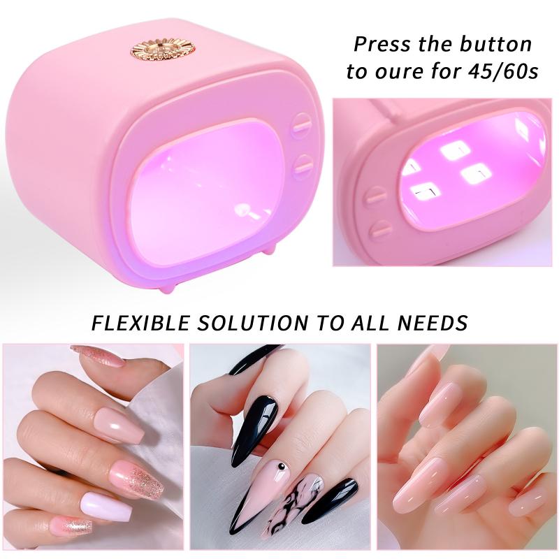 Mini Tv Shape Nail Drying Lamp Uv Led for Manicure Fast Curing Gel Nail Polish Professional Nail Dryer Machine Salon Tools