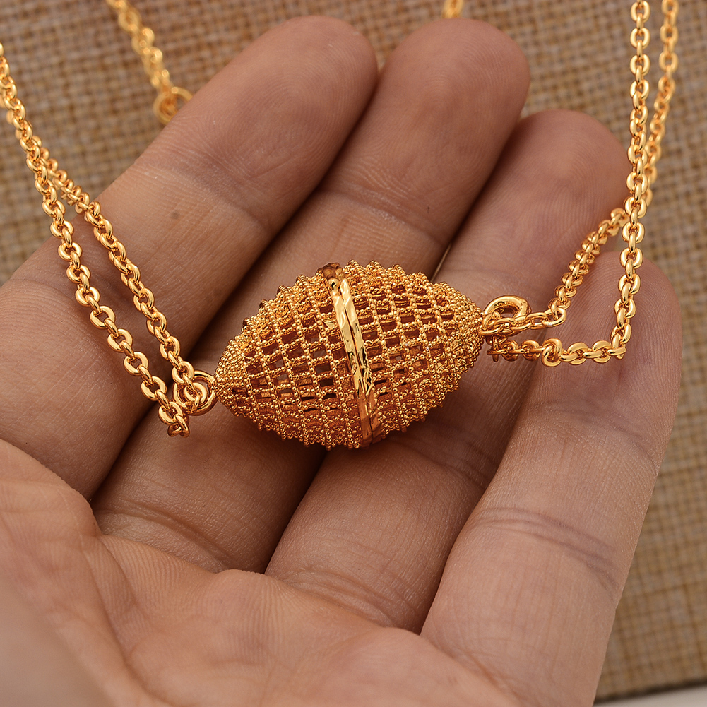 African jewelry set nigerian wedding For Women Heart Bridal African Gold Color Jewelry Set Dubai Necklace Earrings Bride Gift