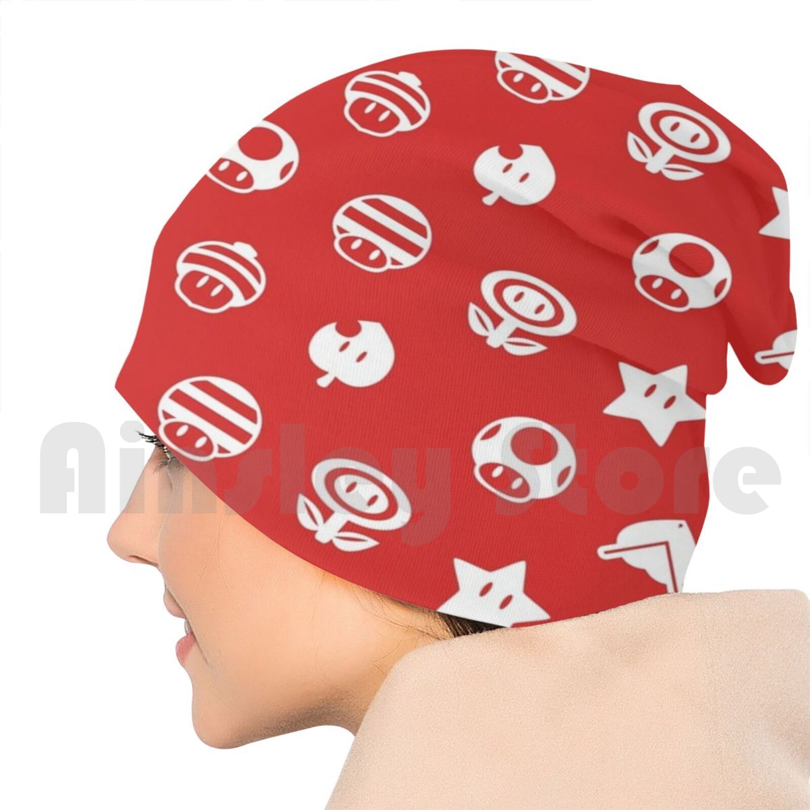 Powerups Beanies Pullover Cap Comfortable Super Powerup Power Up Item Nintendo Video Game