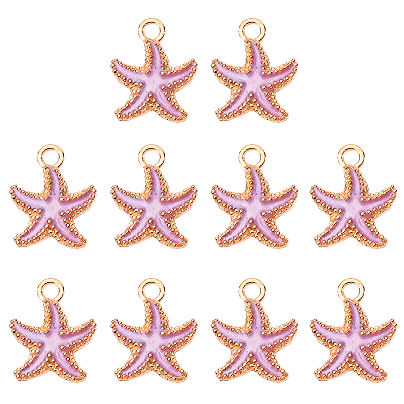 20Pcs/Set Beautiful Ocean Shell Charm Colorful Starfish Pendant Anklet Bracelet Necklace DIY Handmade Jewelry Making Supplies