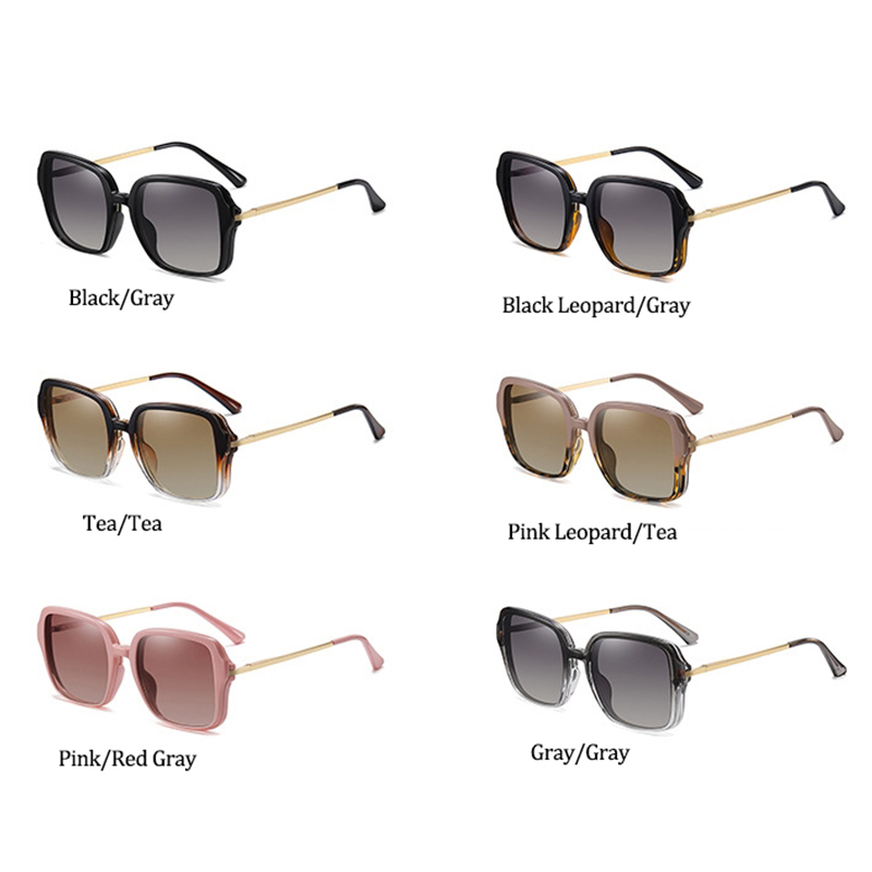 Pink 2 in 1 Magnet Square Sunglasses Women Trendy Polarized Ladies Sunglasses Big Clip On Anti Blue Light Transparent Glasses
