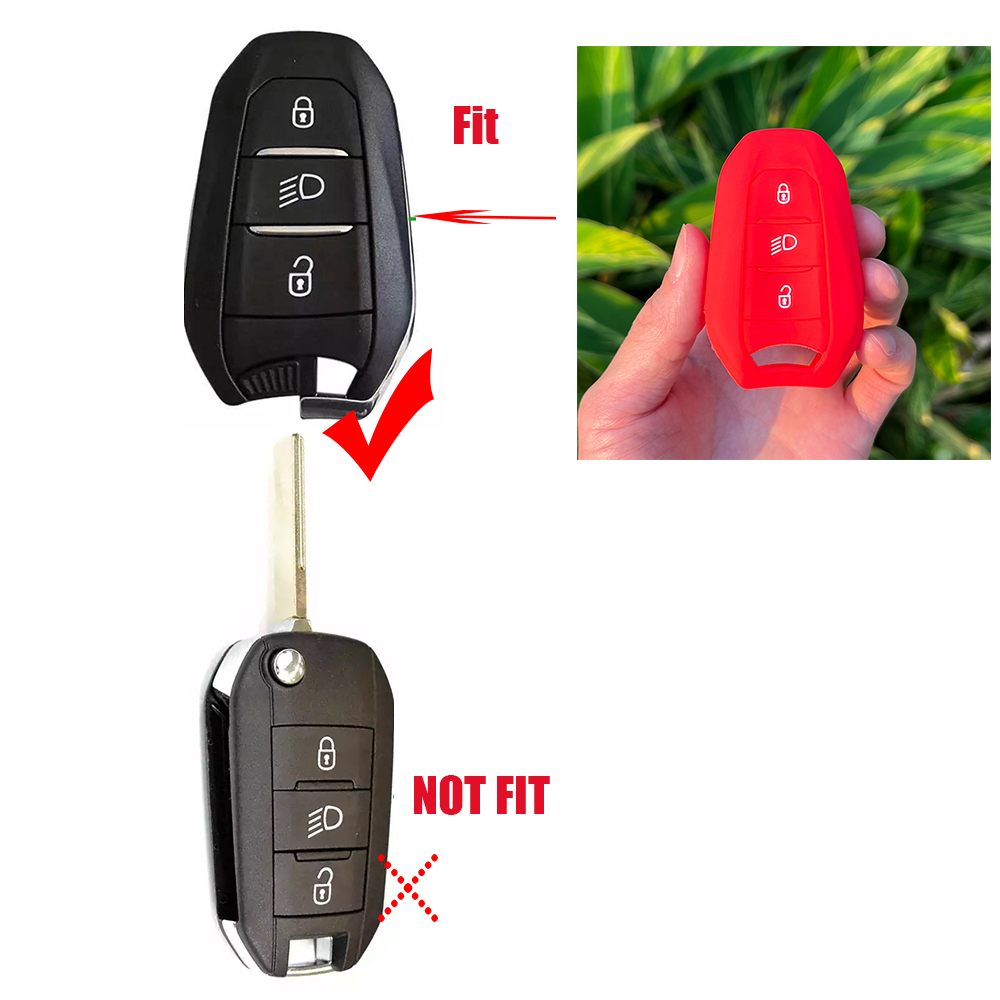 Silicone Car Key Case Cover for Citroen C2 C3 C5 X7 C4 Picasso Berlingo for Peugeot 208 308 408 508 3008 4008 5008 Smart Key